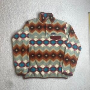 Y2K Patagonia synchilla Aztec aop fleece pullover M